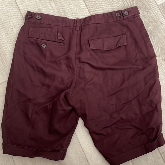H&M burgundy shorts size 33 - Picture 3 of 3